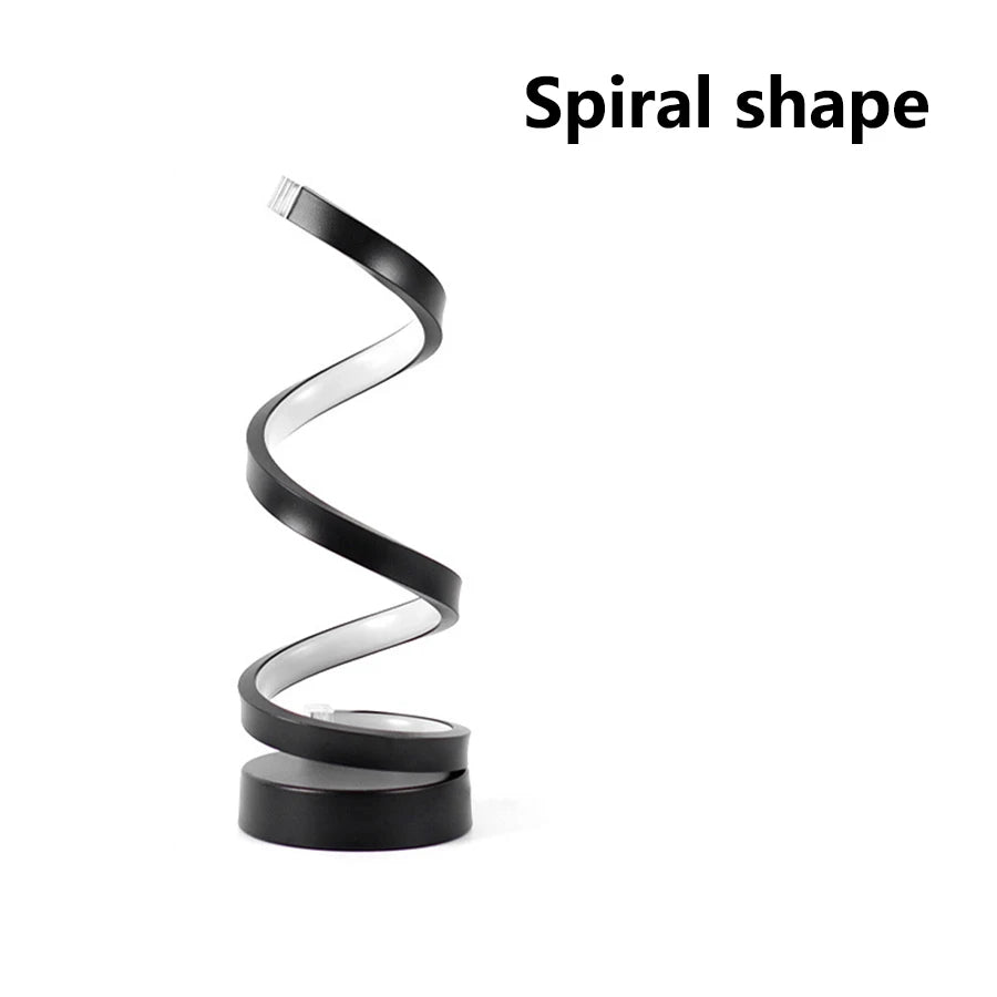 Luminária de Mesa LED em Espiral com 3 Cores