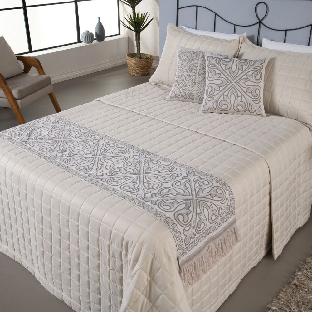 Kit Peseira Grécia 5 Peças King 60% Algodão / 40% Poliéster Tecido Jacquard Acom