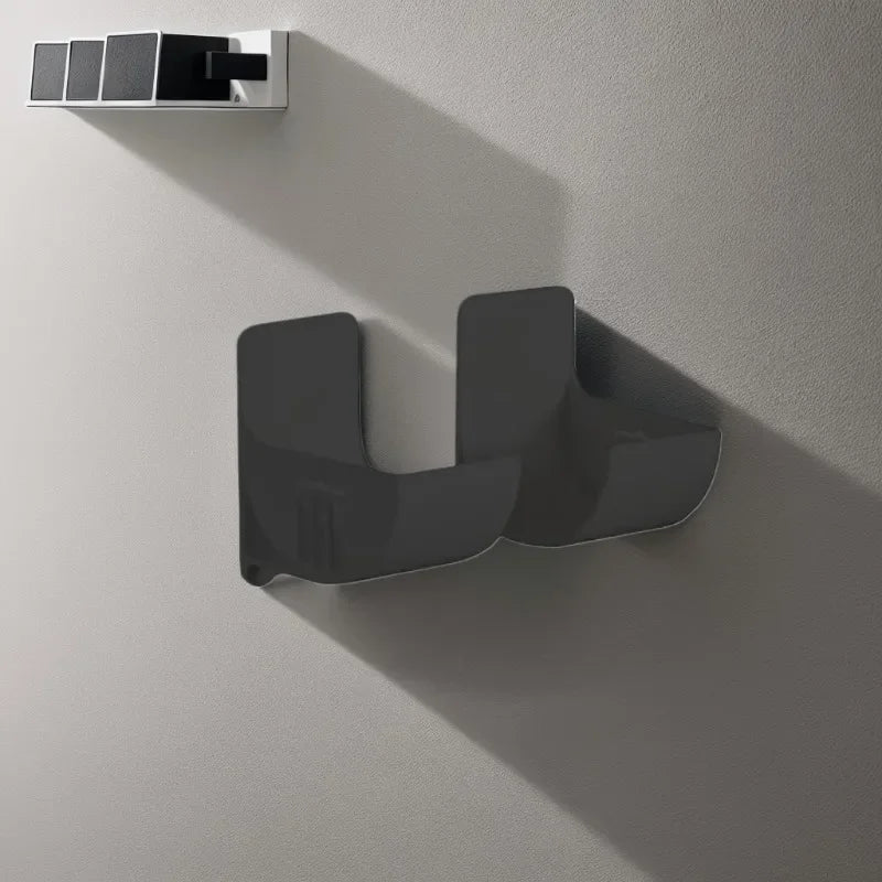 16PCSWall Mounted Non-Punch Storage Tray Kitchen Shelf Plastic Wrap Garbage Bag Refrigerator Side Bathroom Bedroom Storage Shelf