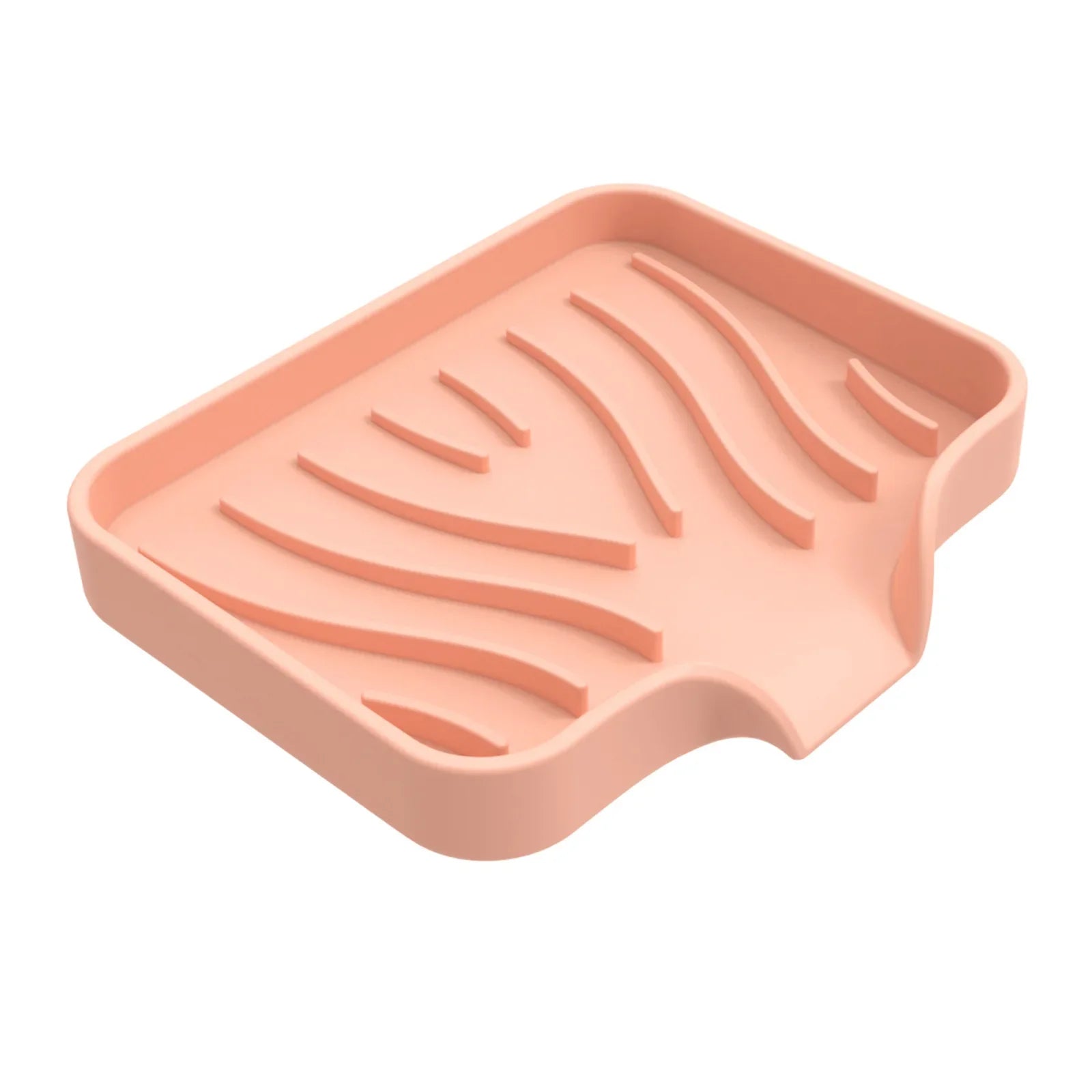 1-Pack Silicone Drain Soap Box Kitchen Bathroom Anti-slip Sink Tray Creative Washing Table Soap Tray Free Punch Drain Rack
