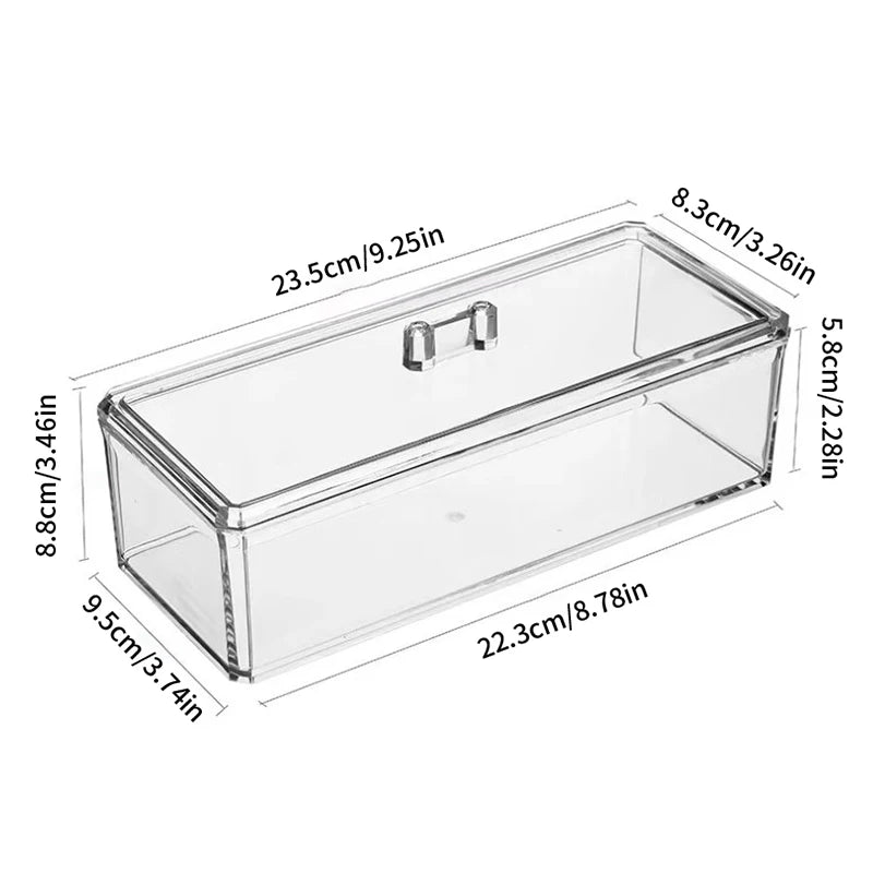 Sugar Bag Tea Storage Holder Trash Cans For Office Organizer Bags Divided Storage Bins With Lid Bin Box Transparent