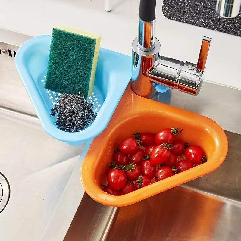 Multifunctional Drain Basket Swan Drain Basket General Fruit and Vegetable Basket Shelf Strainer Sink Kitchen Leftover Sink