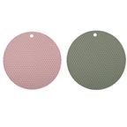 Descanso de silicone | Mesa e cozinha | Proteção Térmica | Estilo | Kit com 2 peças | Antiderrapante