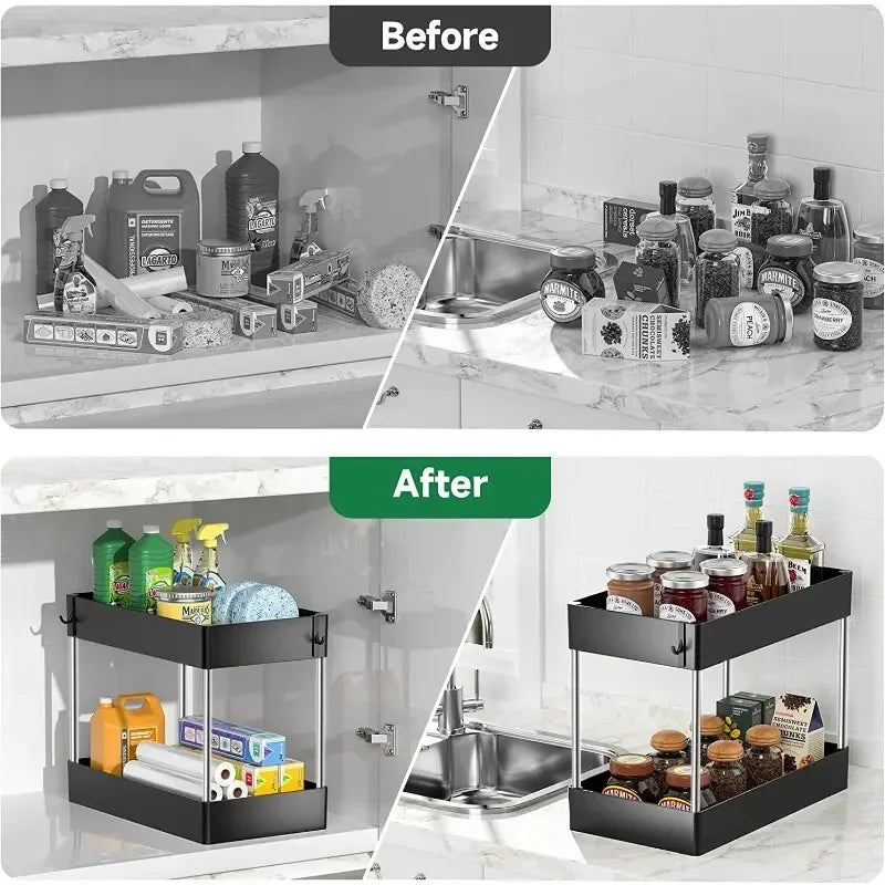 Mini-estante organizadora | Cozinha | Banheiro | Aço Inox