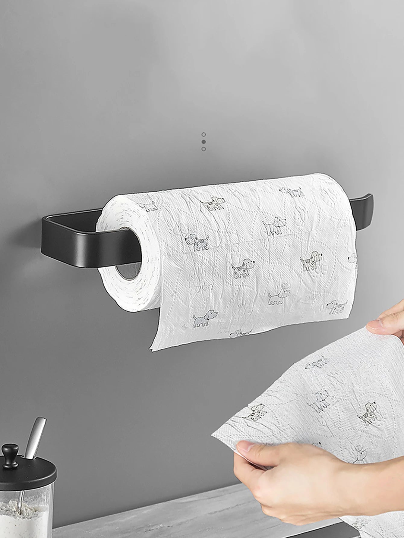 Suporte de papel higiênico de acrílico I suporte de papel higiênico I Suporte de parede para banheiro I Suporte para rolo de papel higiênico I Gancho moderno