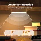 Luminária LED com sensor de movimento | Recarregável USB | Luz quente e/ou Branca