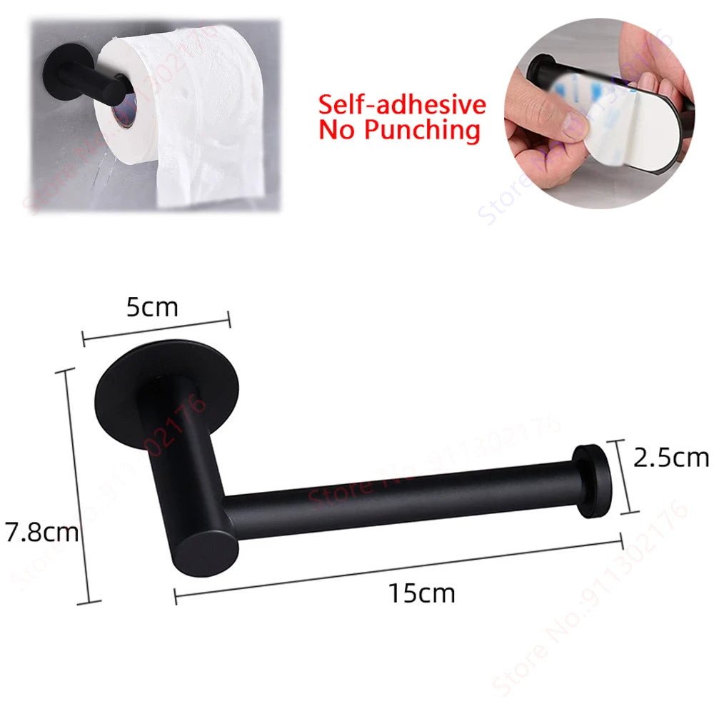 Suporte adesivo para toalhas de papel I Porta-guardanapos de cozinha I Suporte para papel higiênico I Dispensador de lenços de papel I Acessórios para banheiro e armário de armazenamento