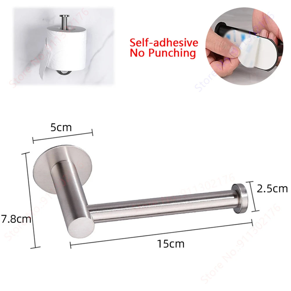 Suporte adesivo para toalhas de papel I Porta-guardanapos de cozinha I Suporte para papel higiênico I Dispensador de lenços de papel I Acessórios para banheiro e armário de armazenamento