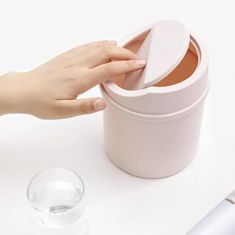 Mini Lixeira de Mesa com Tampa – Organizador para Mesa, Carro, Cozinha e Banheiro