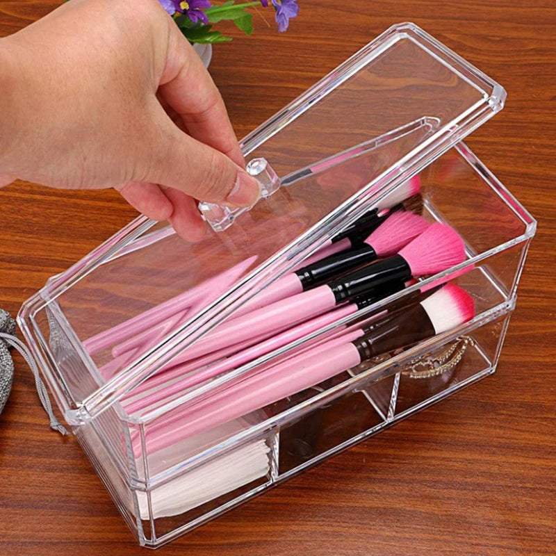 Sugar Bag Tea Storage Holder Trash Cans For Office Organizer Bags Divided Storage Bins With Lid Bin Box Transparent