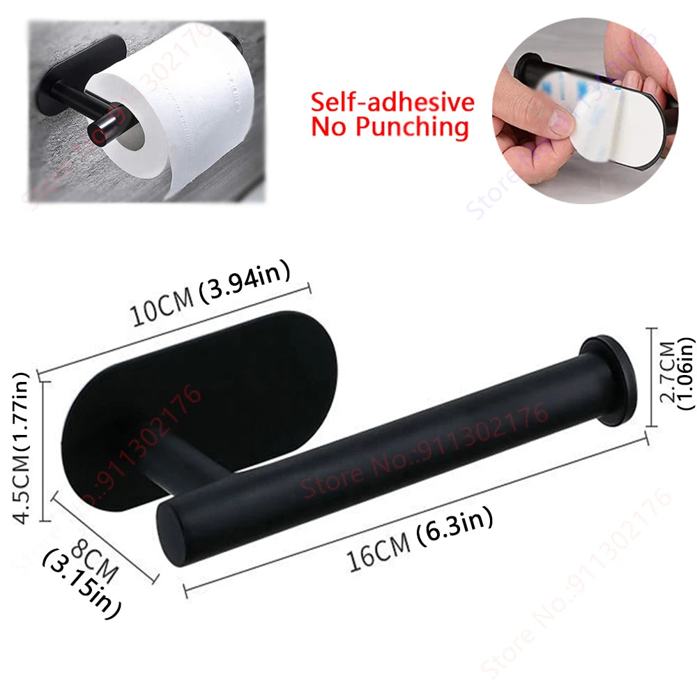Suporte adesivo para toalhas de papel I Porta-guardanapos de cozinha I Suporte para papel higiênico I Dispensador de lenços de papel I Acessórios para banheiro e armário de armazenamento