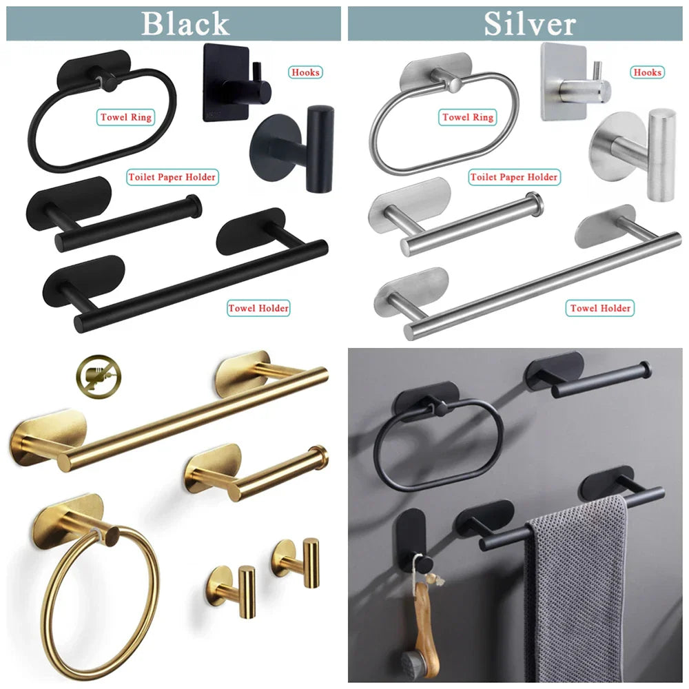 Suporte adesivo para toalhas de papel I Porta-guardanapos de cozinha I Suporte para papel higiênico I Dispensador de lenços de papel I Acessórios para banheiro e armário de armazenamento