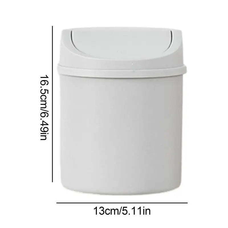 Mini Lixeira de Mesa com Tampa – Organizador para Mesa, Carro, Cozinha e Banheiro