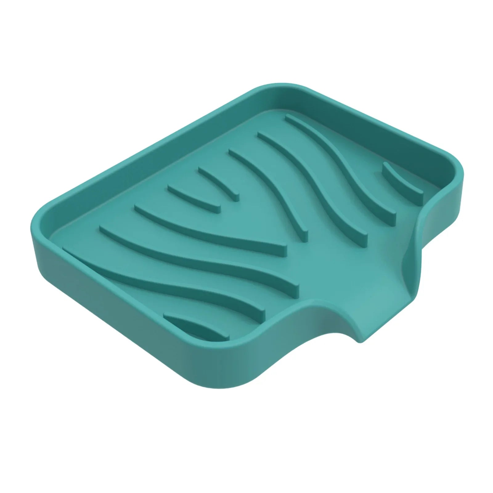 1-Pack Silicone Drain Soap Box Kitchen Bathroom Anti-slip Sink Tray Creative Washing Table Soap Tray Free Punch Drain Rack