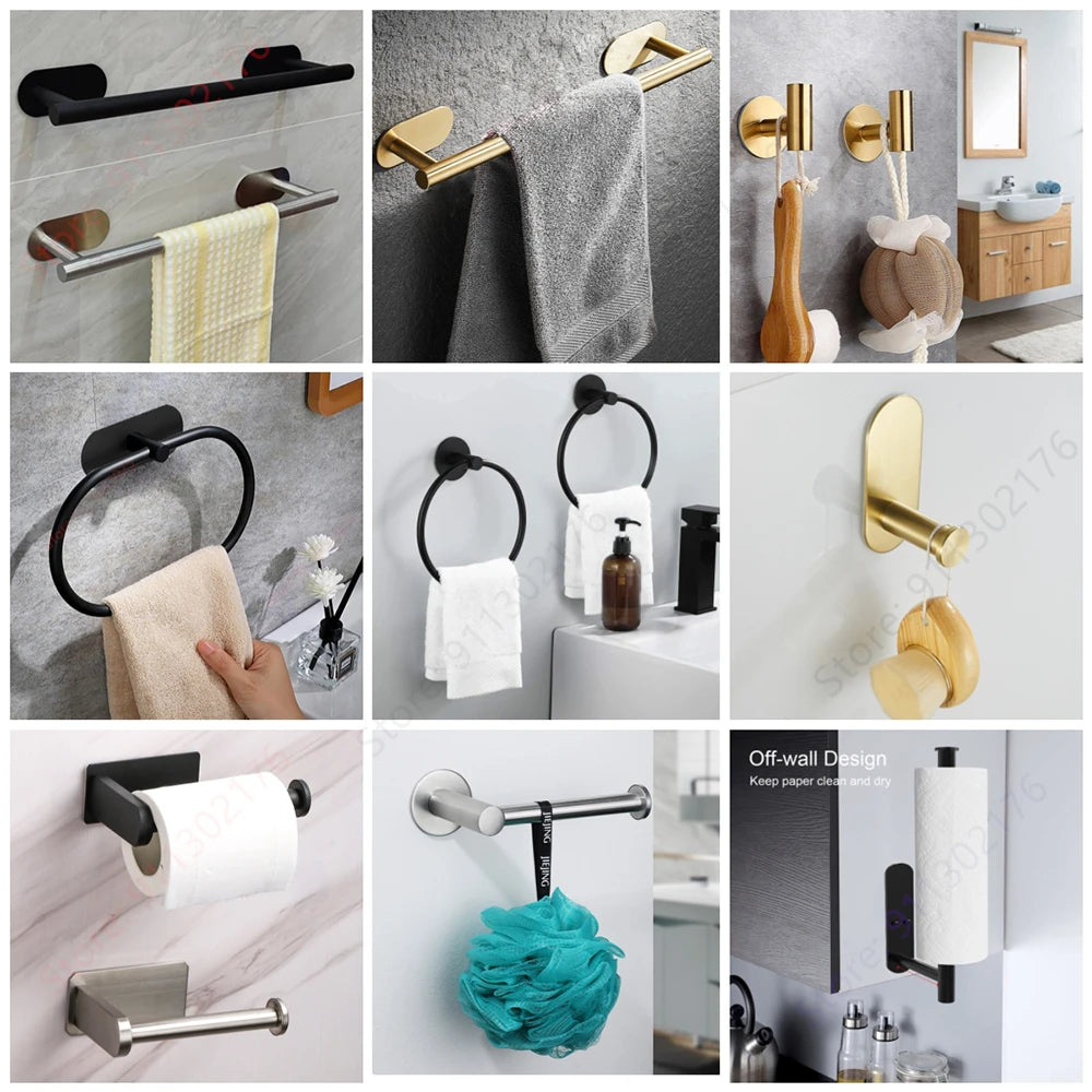 Suporte adesivo para toalhas de papel I Porta-guardanapos de cozinha I Suporte para papel higiênico I Dispensador de lenços de papel I Acessórios para banheiro e armário de armazenamento