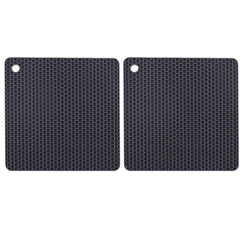 Descanso de silicone | Mesa e cozinha | Proteção Térmica | Estilo | Kit com 2 peças | Antiderrapante