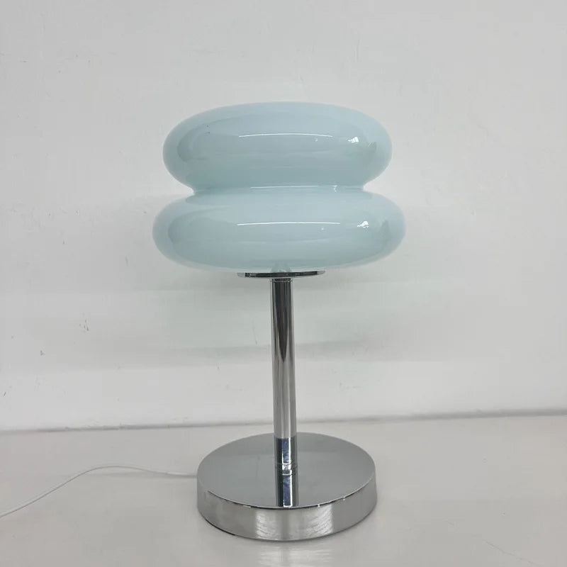 Macaron Glass Table Lamp Trichromatic Dimming Living Room Atmosphere Lamps Eye Protection Night Light Girl Bedroom Bedside Decor