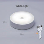 Luminária LED com sensor de movimento | Recarregável USB | Luz quente e/ou Branca