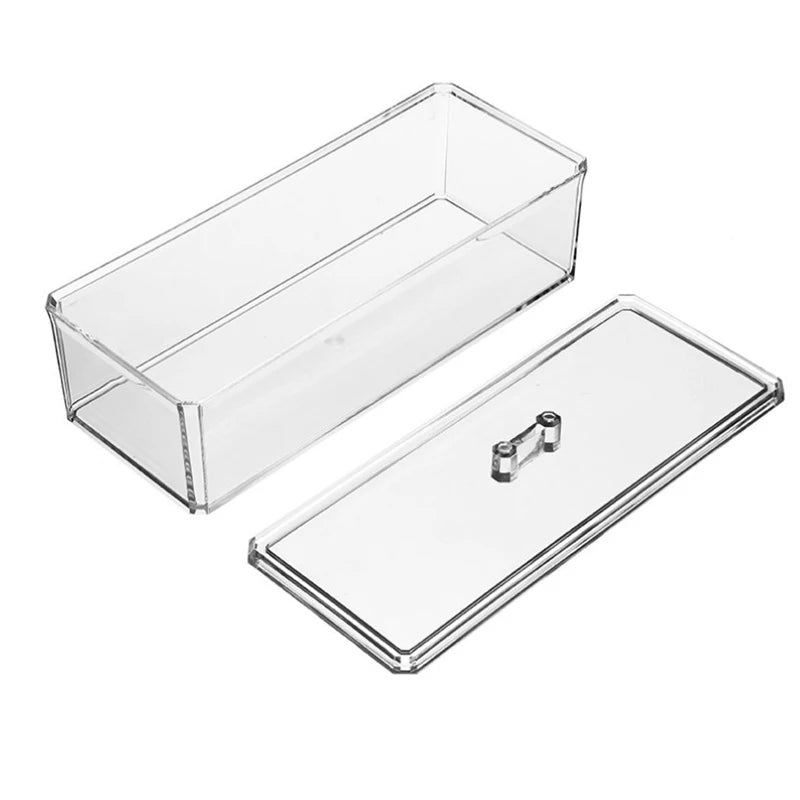 Sugar Bag Tea Storage Holder Trash Cans For Office Organizer Bags Divided Storage Bins With Lid Bin Box Transparent