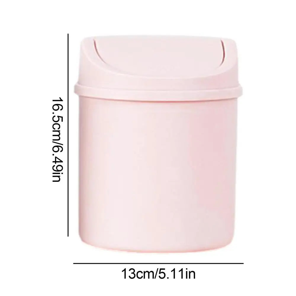 Mini Lixeira de Mesa com Tampa – Organizador para Mesa, Carro, Cozinha e Banheiro