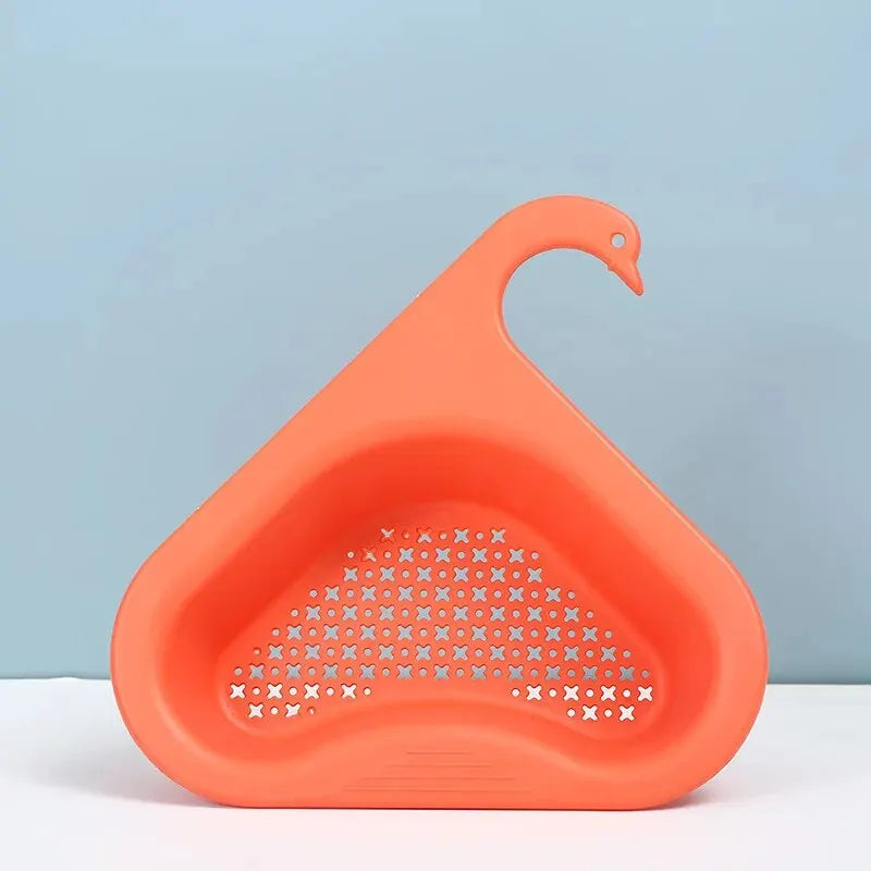 Multifunctional Drain Basket Swan Drain Basket General Fruit and Vegetable Basket Shelf Strainer Sink Kitchen Leftover Sink
