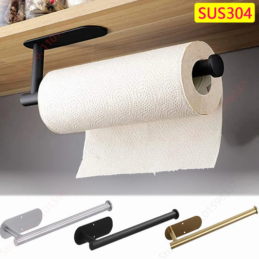 Suporte adesivo para toalhas de papel I Porta-guardanapos de cozinha I Suporte para papel higiênico I Dispensador de lenços de papel I Acessórios para banheiro e armário de armazenamento