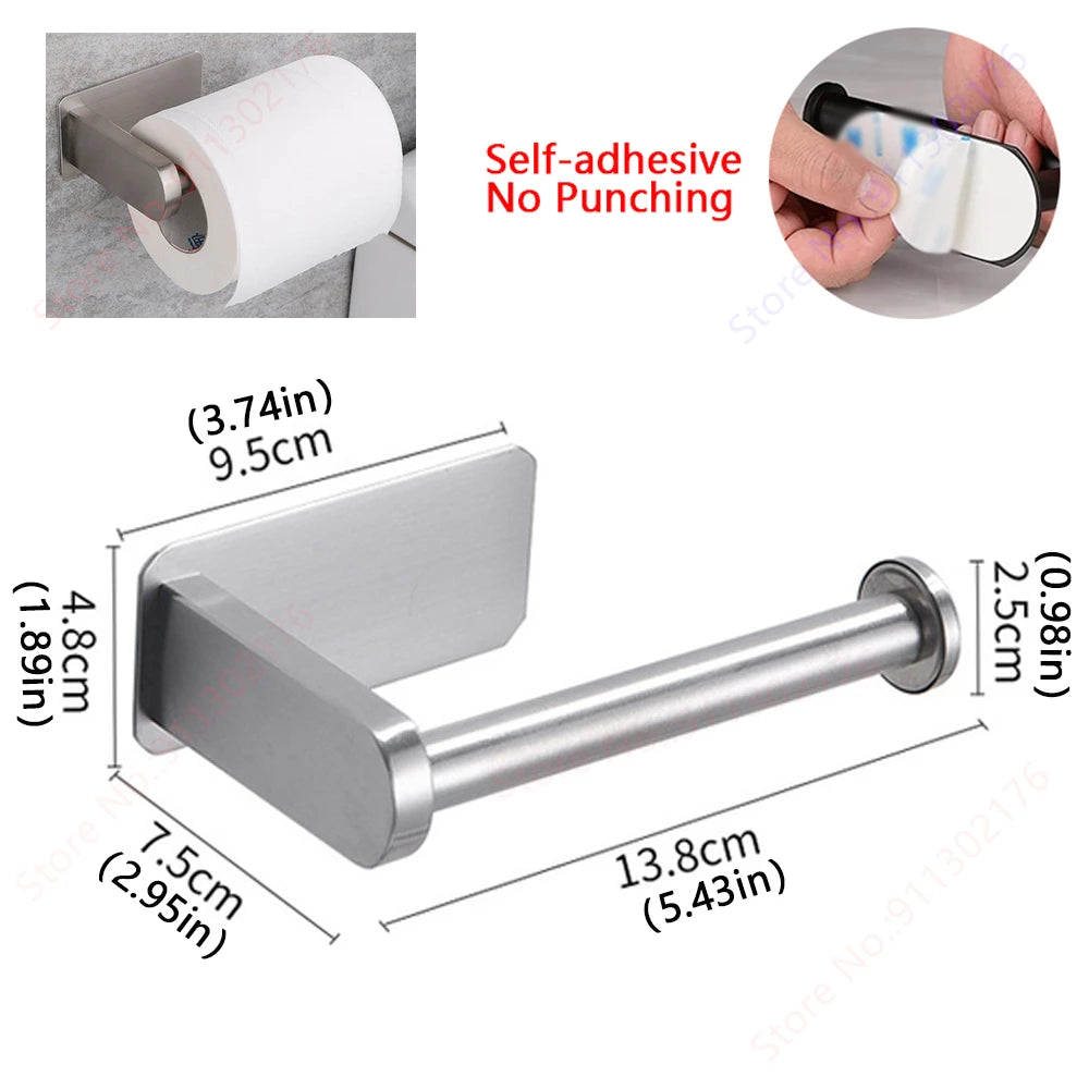 Suporte adesivo para toalhas de papel I Porta-guardanapos de cozinha I Suporte para papel higiênico I Dispensador de lenços de papel I Acessórios para banheiro e armário de armazenamento