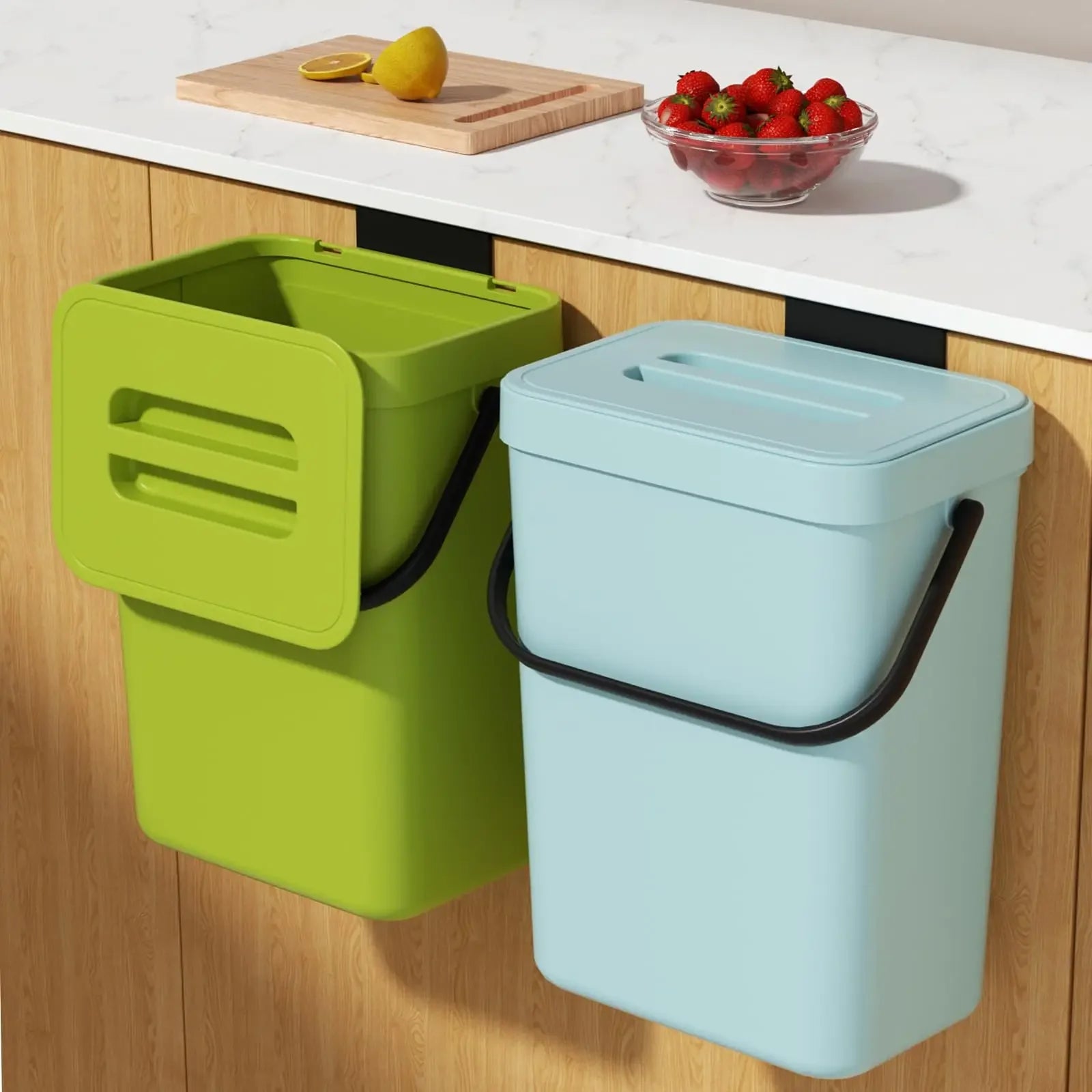 Lixeira com suporte para cozinha e banheiro