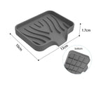 1-Pack Silicone Drain Soap Box Kitchen Bathroom Anti-slip Sink Tray Creative Washing Table Soap Tray Free Punch Drain Rack