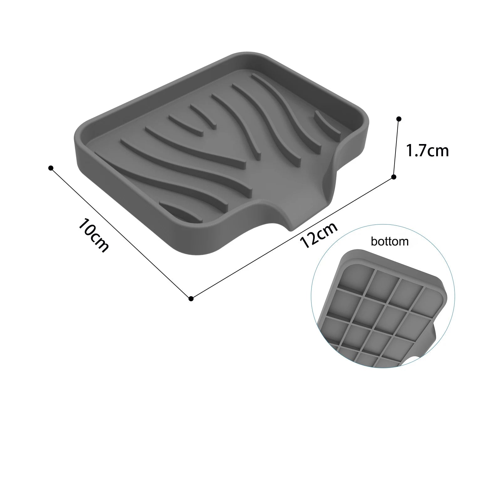 1-Pack Silicone Drain Soap Box Kitchen Bathroom Anti-slip Sink Tray Creative Washing Table Soap Tray Free Punch Drain Rack
