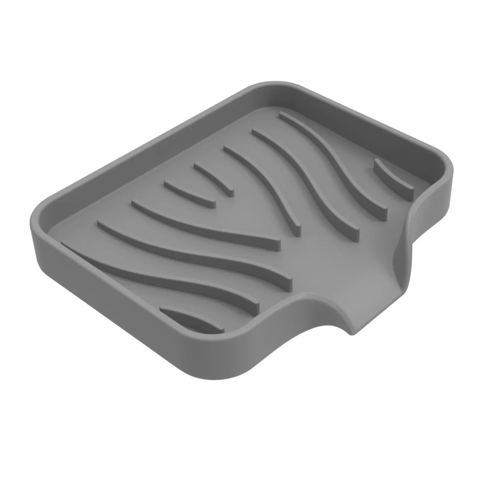1-Pack Silicone Drain Soap Box Kitchen Bathroom Anti-slip Sink Tray Creative Washing Table Soap Tray Free Punch Drain Rack
