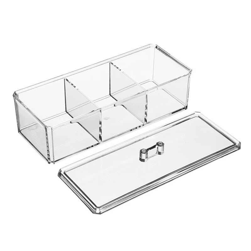 Sugar Bag Tea Storage Holder Trash Cans For Office Organizer Bags Divided Storage Bins With Lid Bin Box Transparent