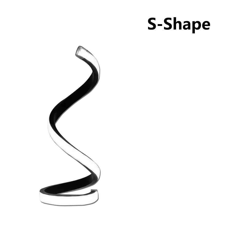 Modern Creative LED Table Lamp Spiral Desk Light 3 Colors Dimmable for Bedroom Living Room Office Bedside Decoration Lighting