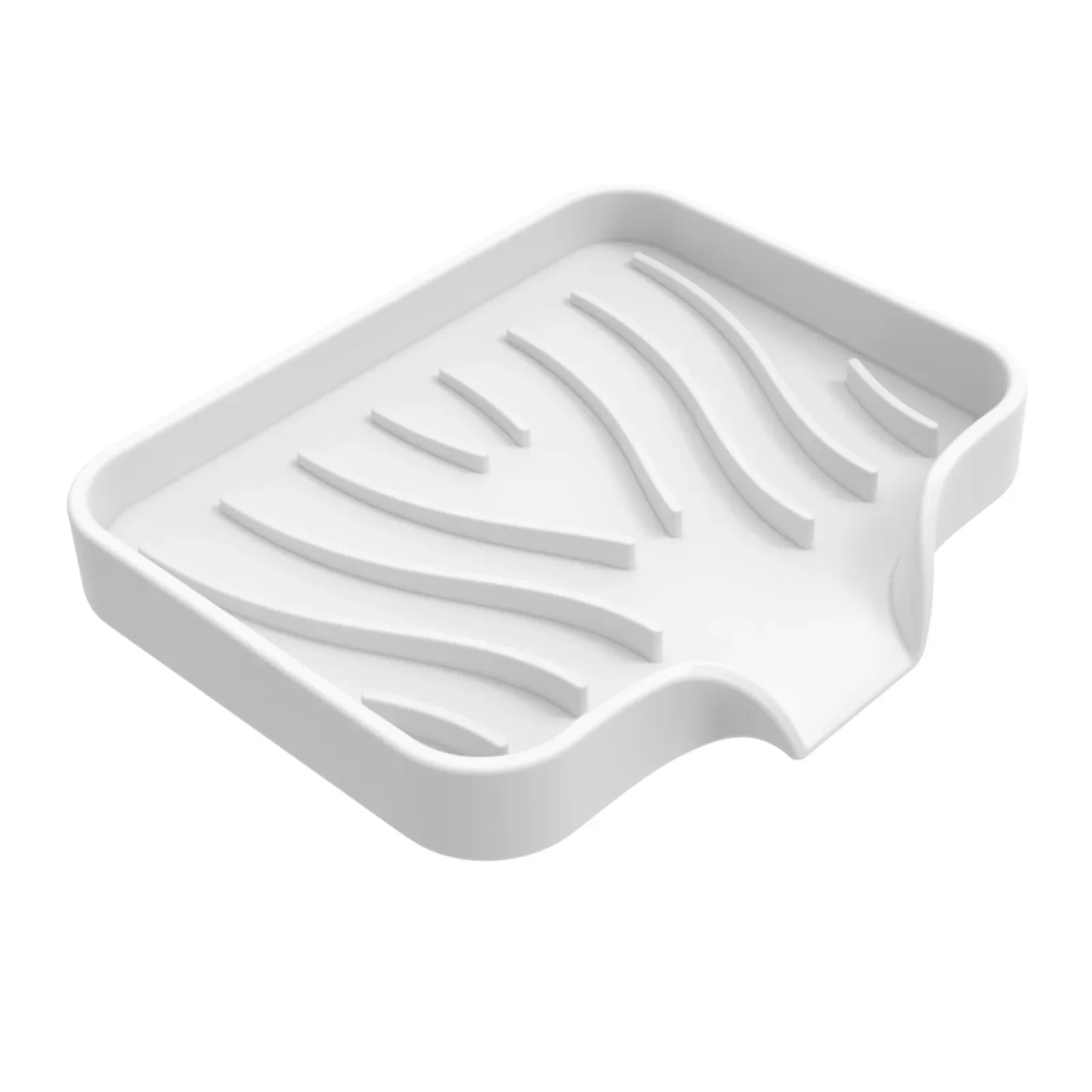 1-Pack Silicone Drain Soap Box Kitchen Bathroom Anti-slip Sink Tray Creative Washing Table Soap Tray Free Punch Drain Rack