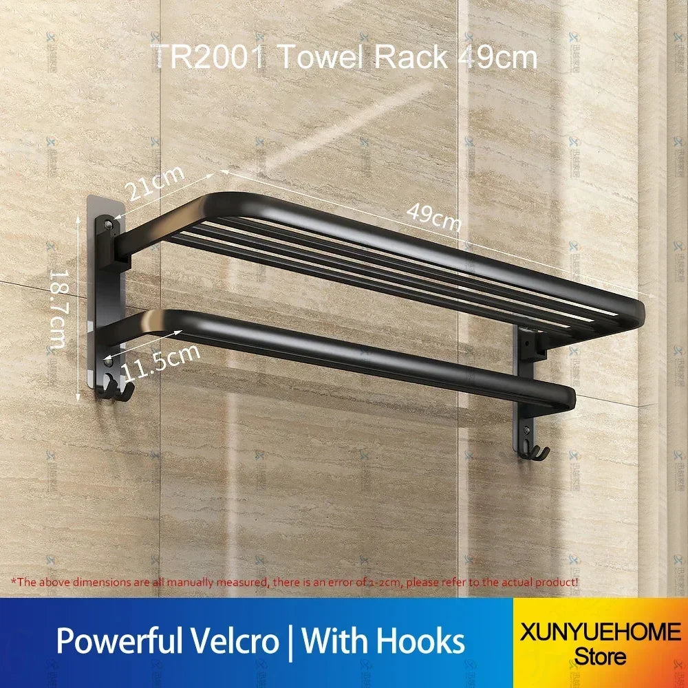 Rack de toalhas em alumínio | Banheiro | Instalação prática | Estilo