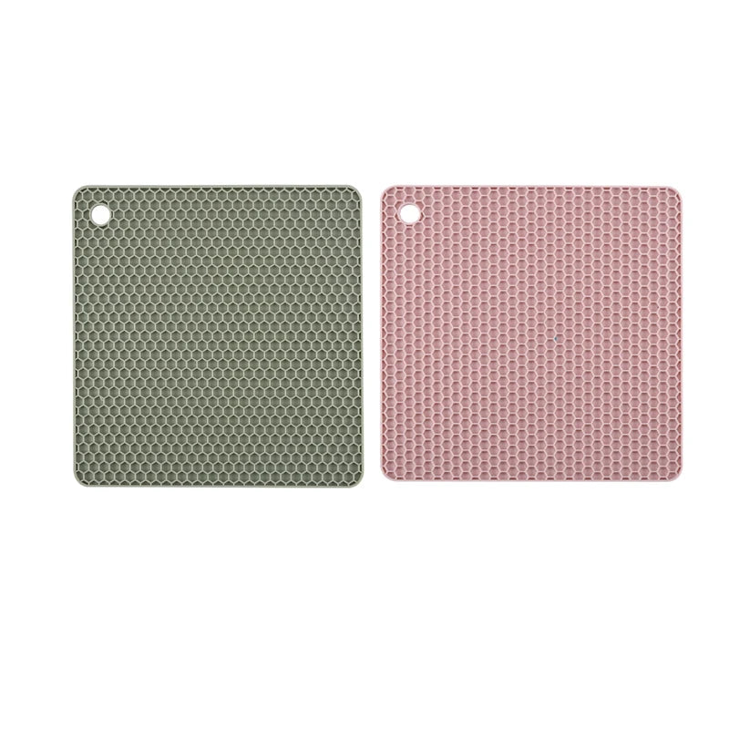 Descanso de silicone | Mesa e cozinha | Proteção Térmica | Estilo | Kit com 2 peças | Antiderrapante