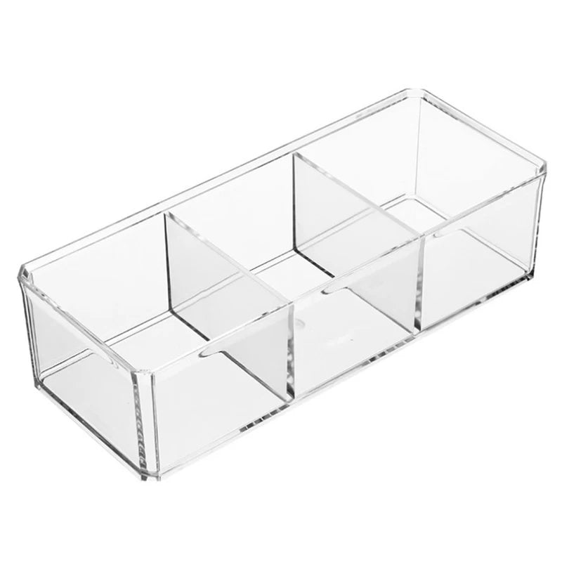 Sugar Bag Tea Storage Holder Trash Cans For Office Organizer Bags Divided Storage Bins With Lid Bin Box Transparent