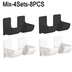 16PCSWall Mounted Non-Punch Storage Tray Kitchen Shelf Plastic Wrap Garbage Bag Refrigerator Side Bathroom Bedroom Storage Shelf