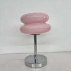 Macaron Glass Table Lamp Trichromatic Dimming Living Room Atmosphere Lamps Eye Protection Night Light Girl Bedroom Bedside Decor