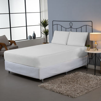 Jogo de Lençol Dia A Dia Liso 3 Peças Queen 80% Algodão / 20% Poliéster Percal 1