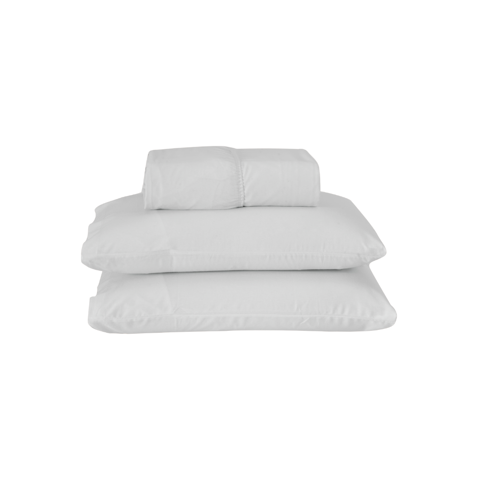 Jogo de Lençol Dia A Dia Liso 3 Peças Queen 80% Algodão / 20% Poliéster Percal 1