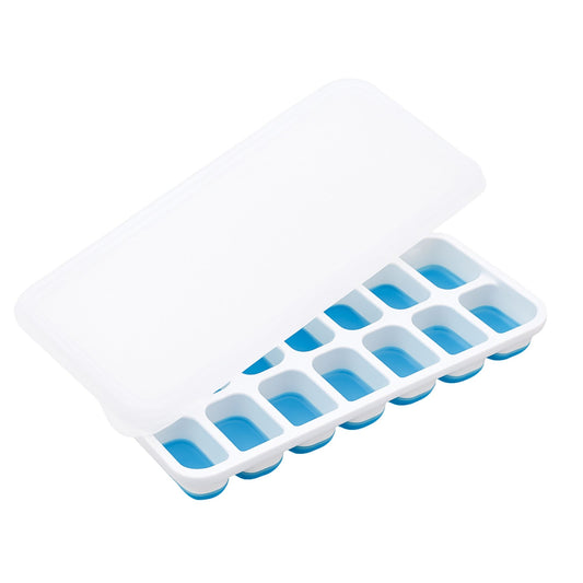 Forma de gelo fundo de silicone com tampa