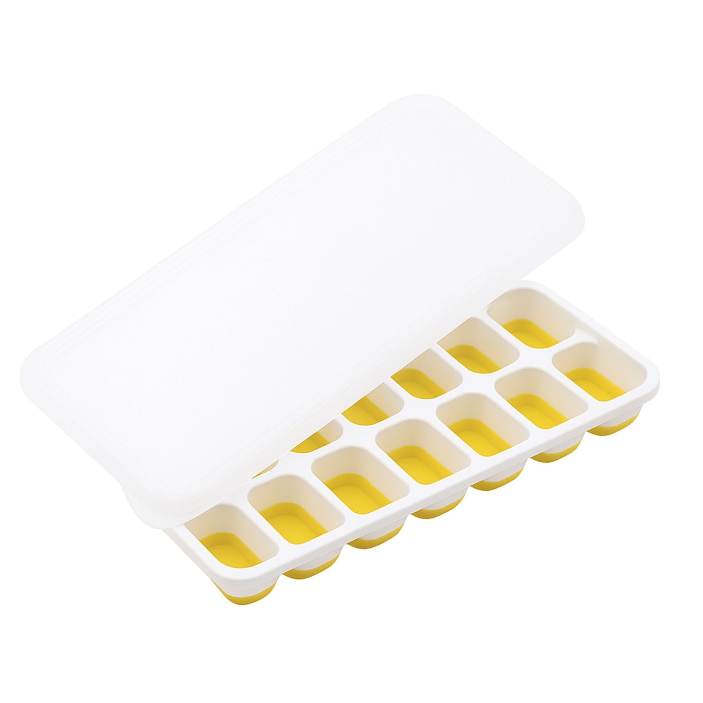 Forma de gelo fundo de silicone com tampa